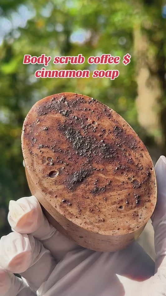 Body scrub coffee & cinnamon soap